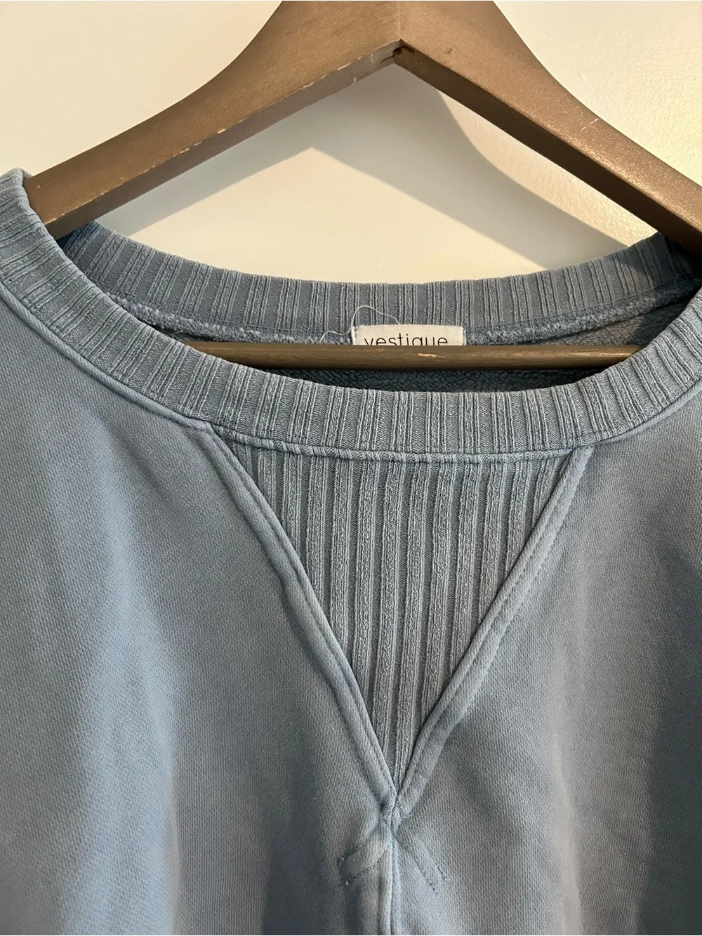 Vestique Oversize Cropped Sweatshirt Blue Size L